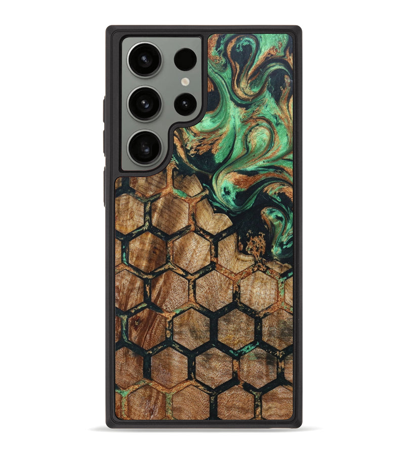 Galaxy S23 Ultra Wood+Resin Phone Case - Genevieve (Pattern, 638385)