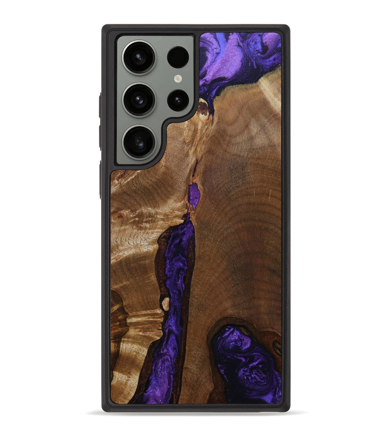 Galaxy S23 Ultra Wood+Resin Phone Case - Sheree (Purple, 646803)
