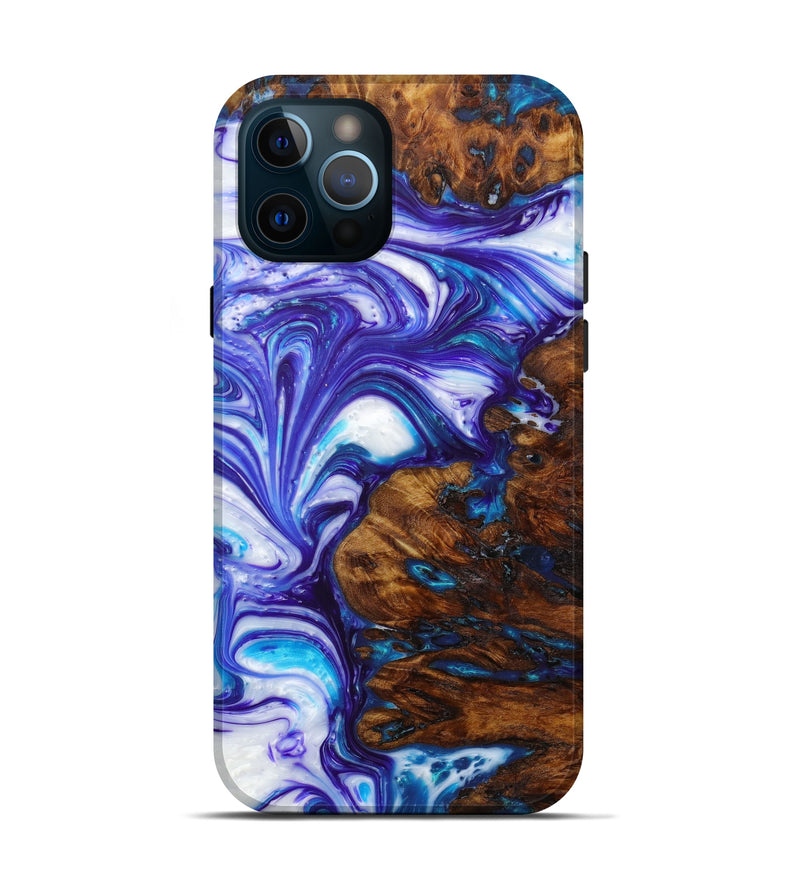 iPhone 12 Pro Wood+Resin Live Edge Phone Case - Ashley (Purple, 604605)