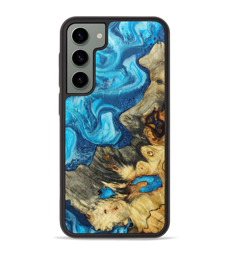 Galaxy S23 Plus Wood+Resin Phone Case - Caitlin (Blue, 623688)