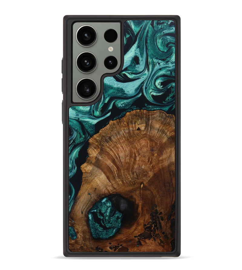 Galaxy S23 Ultra Wood+Resin Phone Case - Jack (Green, 643812)