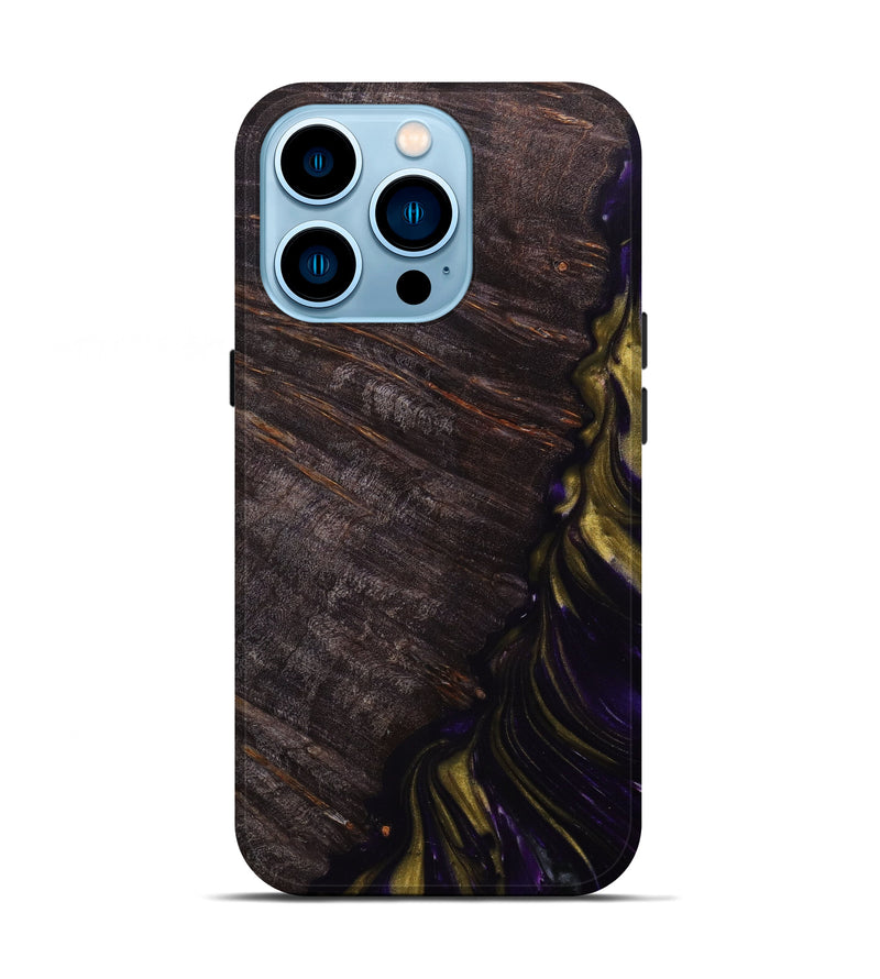 iPhone 14 Pro Wood+Resin Live Edge Phone Case - Karrie (Purple, 631661)