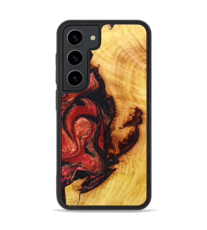 Galaxy S23 Wood+Resin Phone Case - Ansley (Red, 631981)