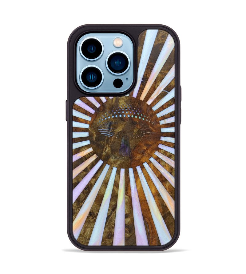 iPhone 14 Pro Wood+Resin Phone Case - Josephine (Retro, 634736)