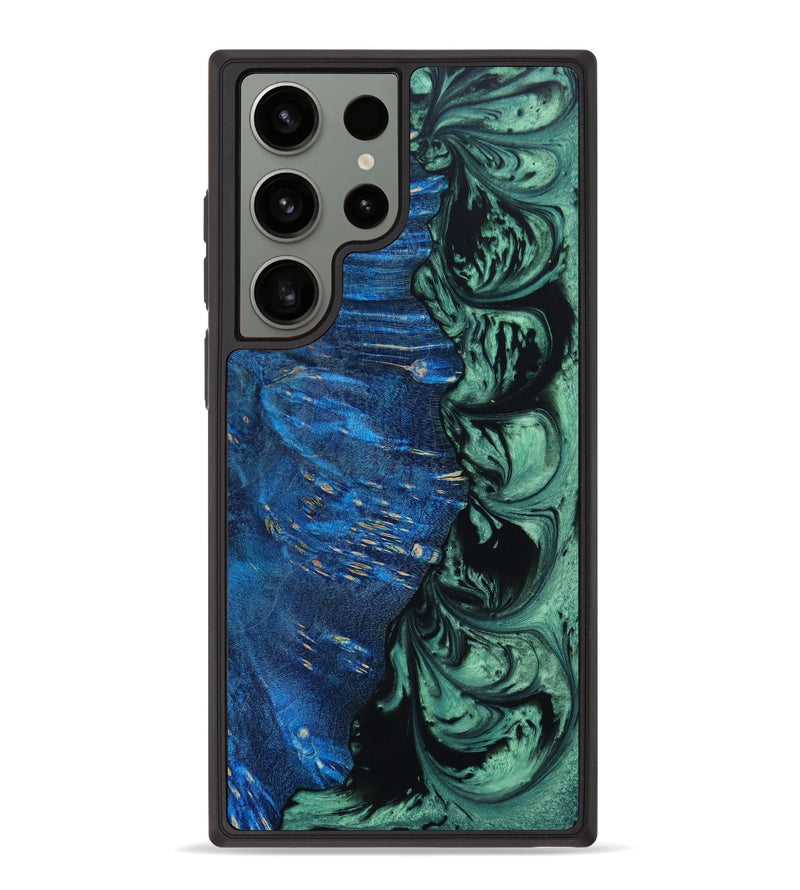 Galaxy S23 Ultra Wood+Resin Phone Case - Hudson (Green, 645188)