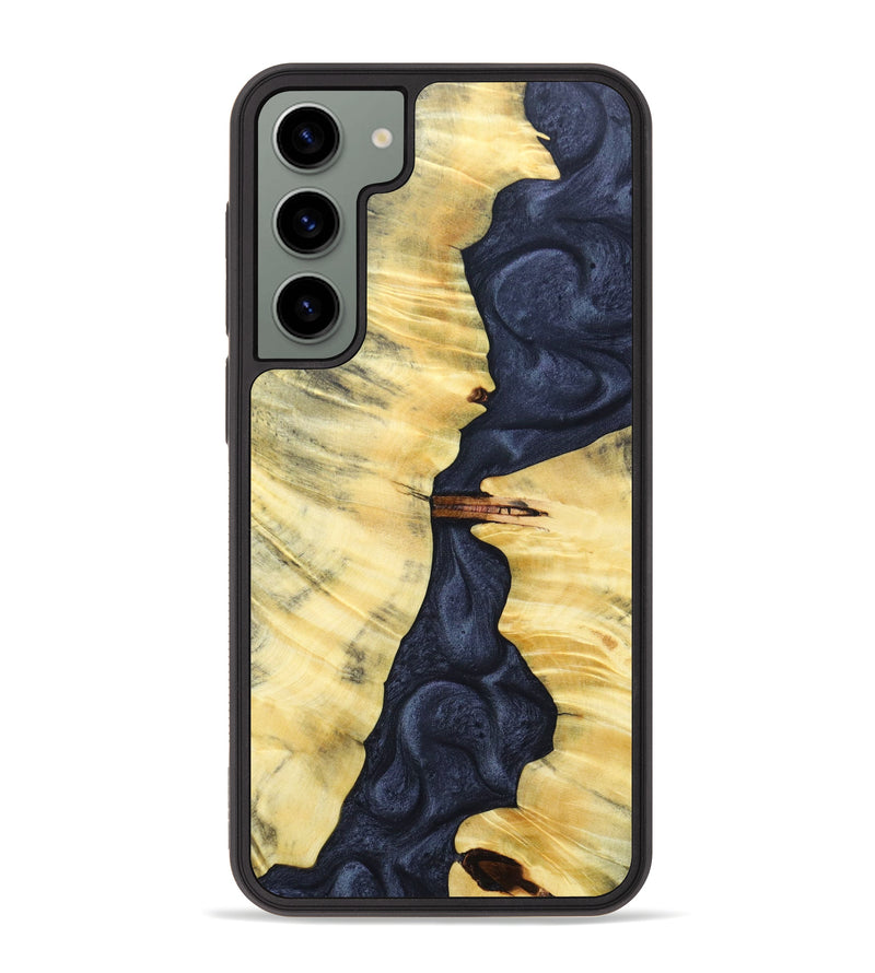 Galaxy S23 Plus Wood+Resin Phone Case - Matt (Black & White, 630972)