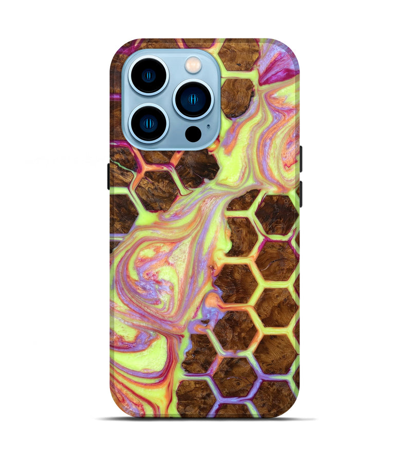 iPhone 14 Pro Wood+Resin Live Edge Phone Case - Edwin (Pattern, 646946)