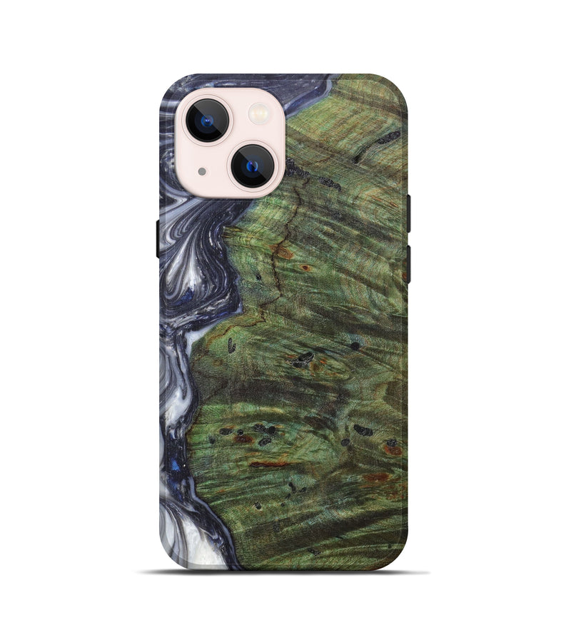 iPhone 13 mini Wood+Resin Live Edge Phone Case - Allsun (Black & White, 607216)