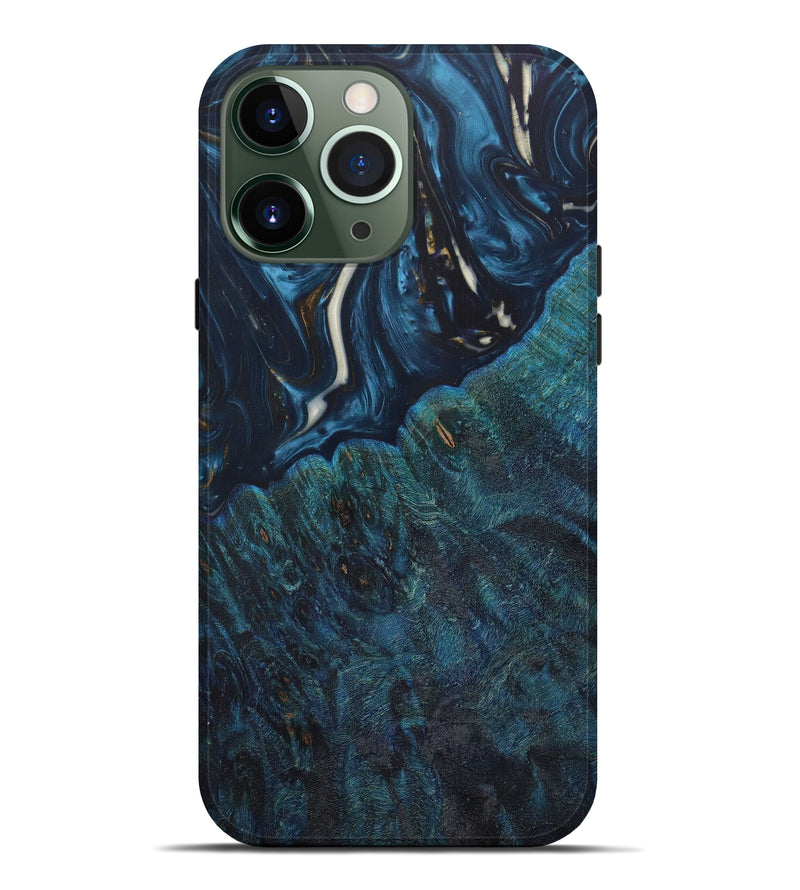 iPhone 13 Pro Max Wood+Resin Live Edge Phone Case - Rayden (Artist Pick, 632695)