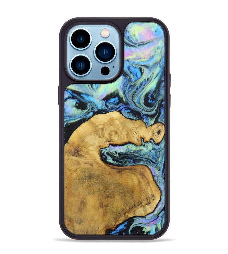 iPhone 14 Pro Max Wood+Resin Phone Case - Karlee (Aurora, 617428)