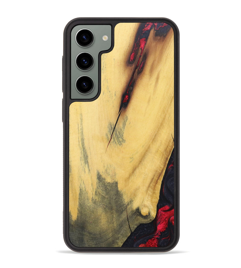 Galaxy S23 Plus Wood+Resin Phone Case - Emilia (Red, 628261)