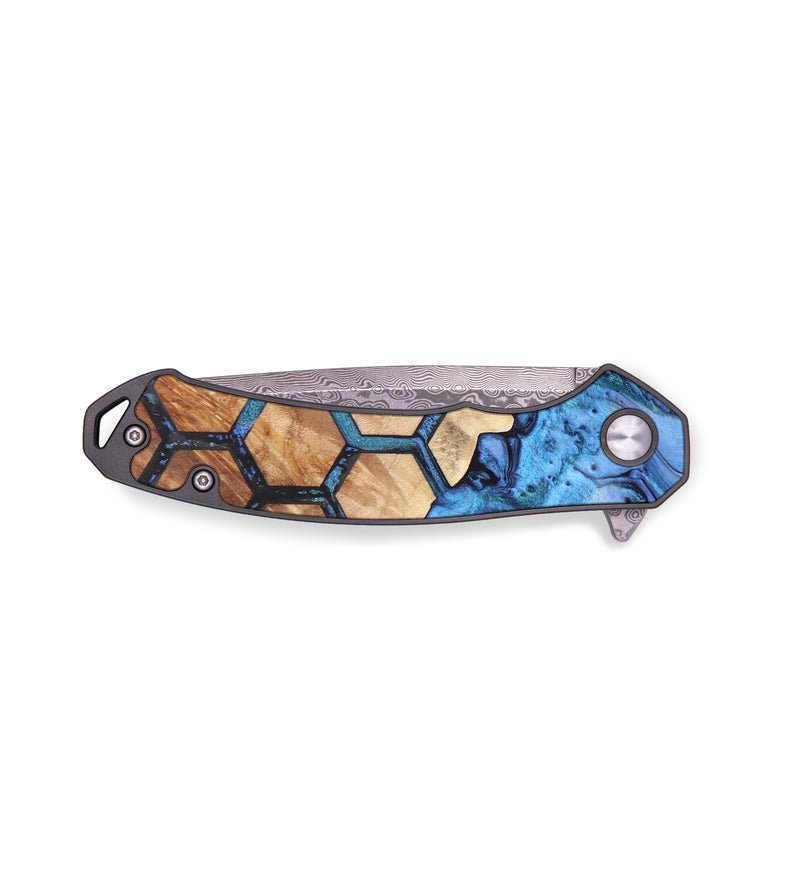 EDC Wood+Resin Pocket Knife - Kristy (Pattern, 645880)