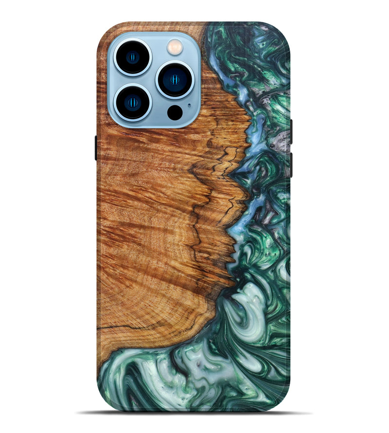 iPhone 14 Pro Max Wood+Resin Live Edge Phone Case - Carolan (Artist Pick, 607247)