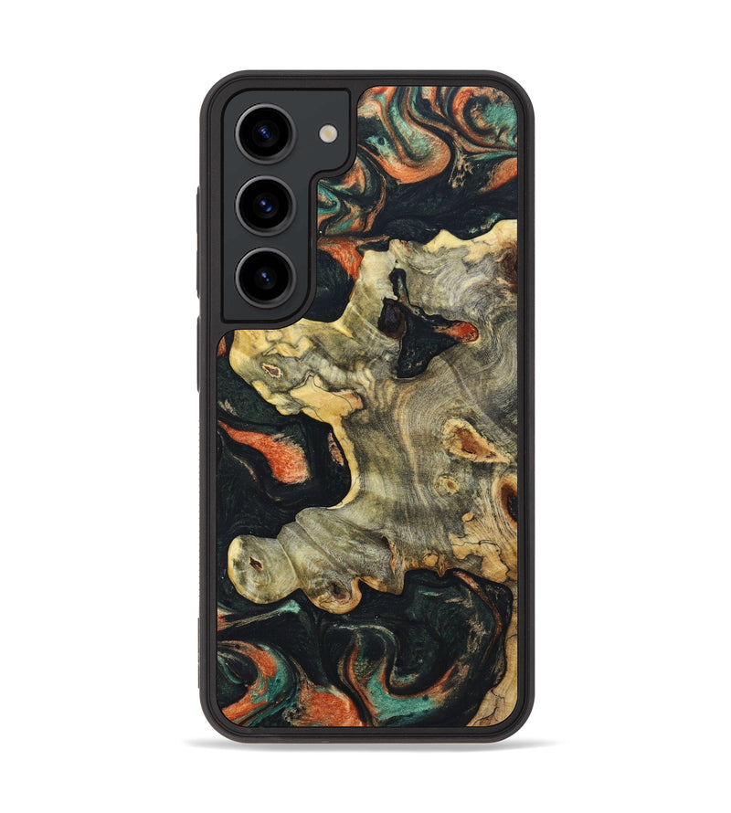 Galaxy S23 Wood+Resin Phone Case - Casie (Green, 627252)