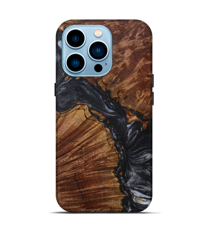 iPhone 14 Pro Wood+Resin Live Edge Phone Case - Sherline (Metallic, 591381)