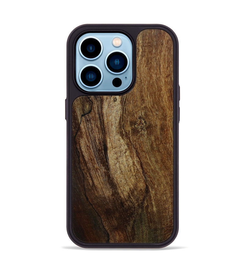 iPhone 14 Pro Wood+Resin Phone Case - Yvonne (Wood Burl, 648320)