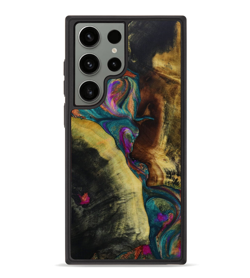 Galaxy S23 Ultra Wood+Resin Phone Case - Katherine (Green, 647795)
