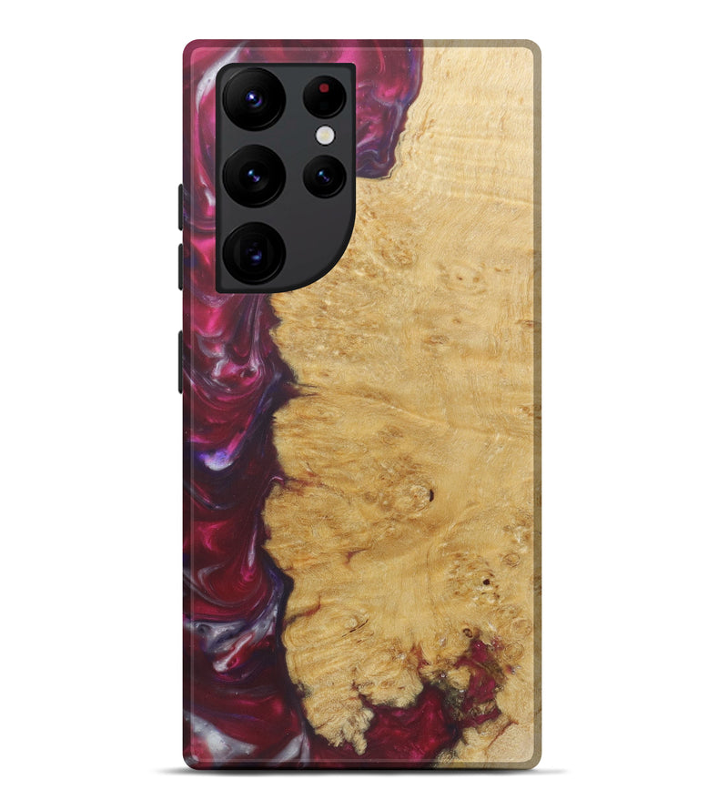 Galaxy S22 Ultra Wood+Resin Live Edge Phone Case - Larkin (Purple, 591445)