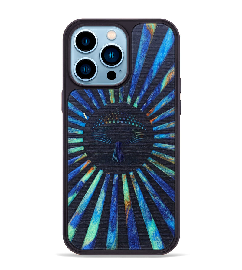 iPhone 14 Pro Max Wood+Resin Phone Case - Hector (Retro, 634507)