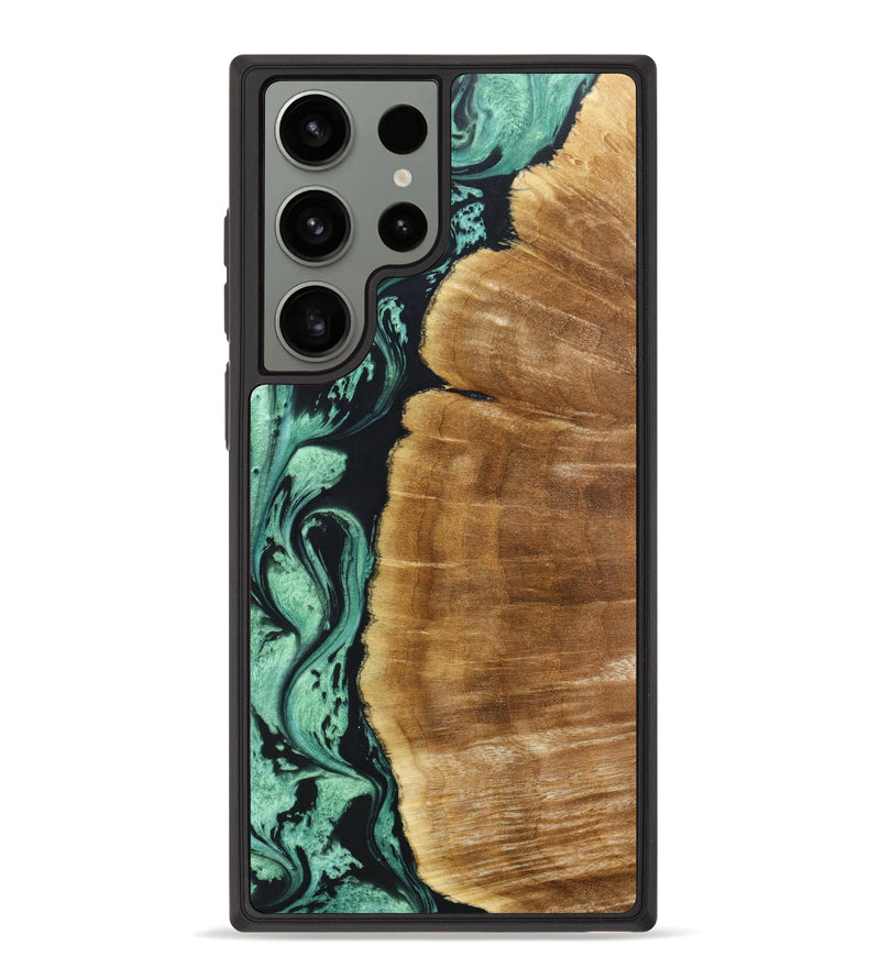 Galaxy S23 Ultra Wood+Resin Phone Case - Mack (Green, 637460)