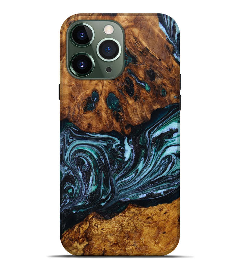 iPhone 13 Pro Max Wood+Resin Live Edge Phone Case - Eliana (Artist Pick, 645551)