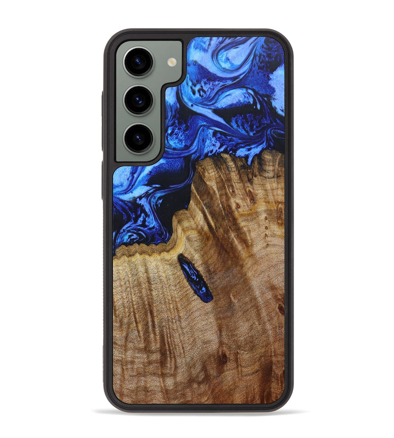 Galaxy S23 Plus Wood+Resin Phone Case - Sophia (Blue, 638007)