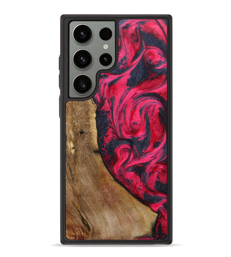 Galaxy S23 Ultra Wood+Resin Phone Case - Nick (Red, 627826)