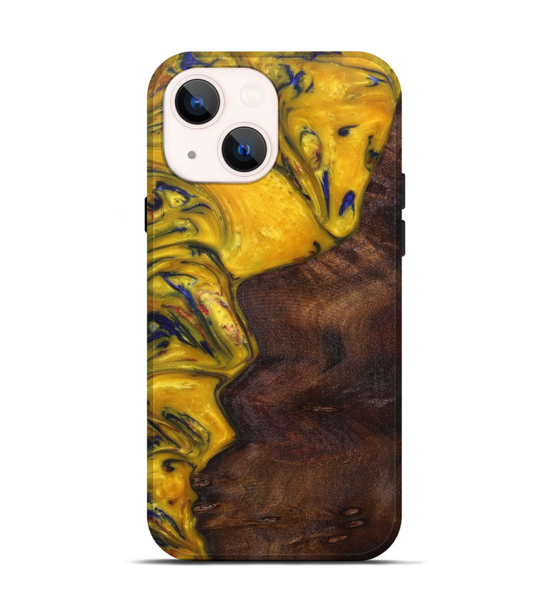 iPhone 13 Wood+Resin Live Edge Phone Case - Reese (Metallic, 607184)