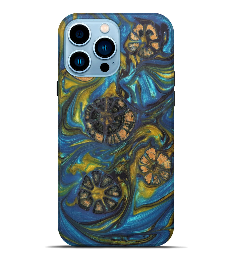 iPhone 14 Pro Max Wood+Resin Live Edge Phone Case - Neille (Artist Pick, 605659)