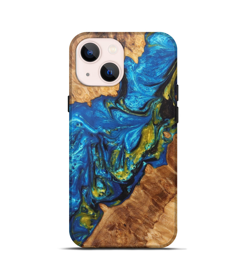 iPhone 13 mini Wood+Resin Live Edge Phone Case - Cherry (Artist Pick, 606764)