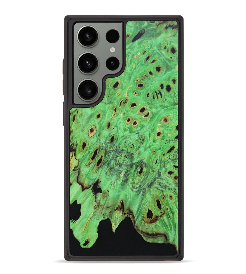 Galaxy S23 Ultra Wood+Resin Phone Case - Charissa (Black & White, 629425)