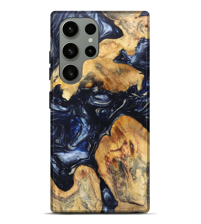 Galaxy S23 Ultra Wood+Resin Live Edge Phone Case - Kingston (Blue, 624465)