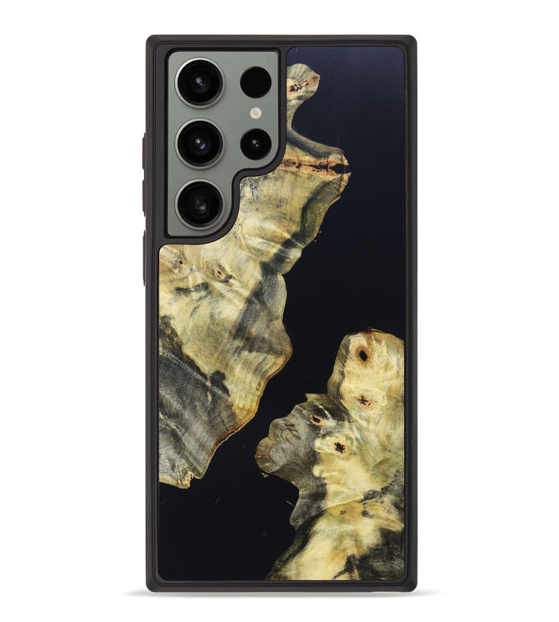 Galaxy S23 Ultra Wood+Resin Phone Case - Adamaris (Black & White, 630266)