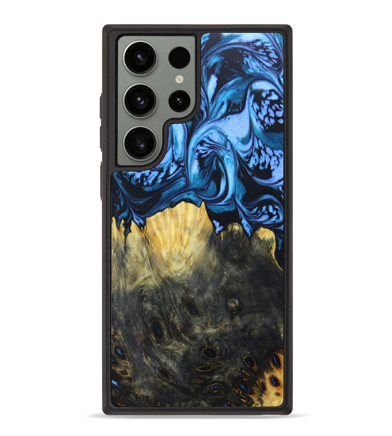 Galaxy S23 Ultra Wood+Resin Phone Case - Dusan (Blue, 634058)