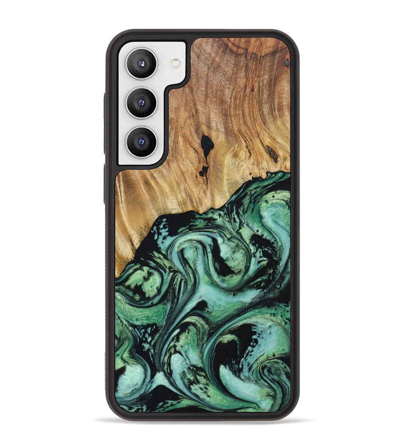 Galaxy S23 Plus Wood+Resin Phone Case - Royce (Green, 622089)