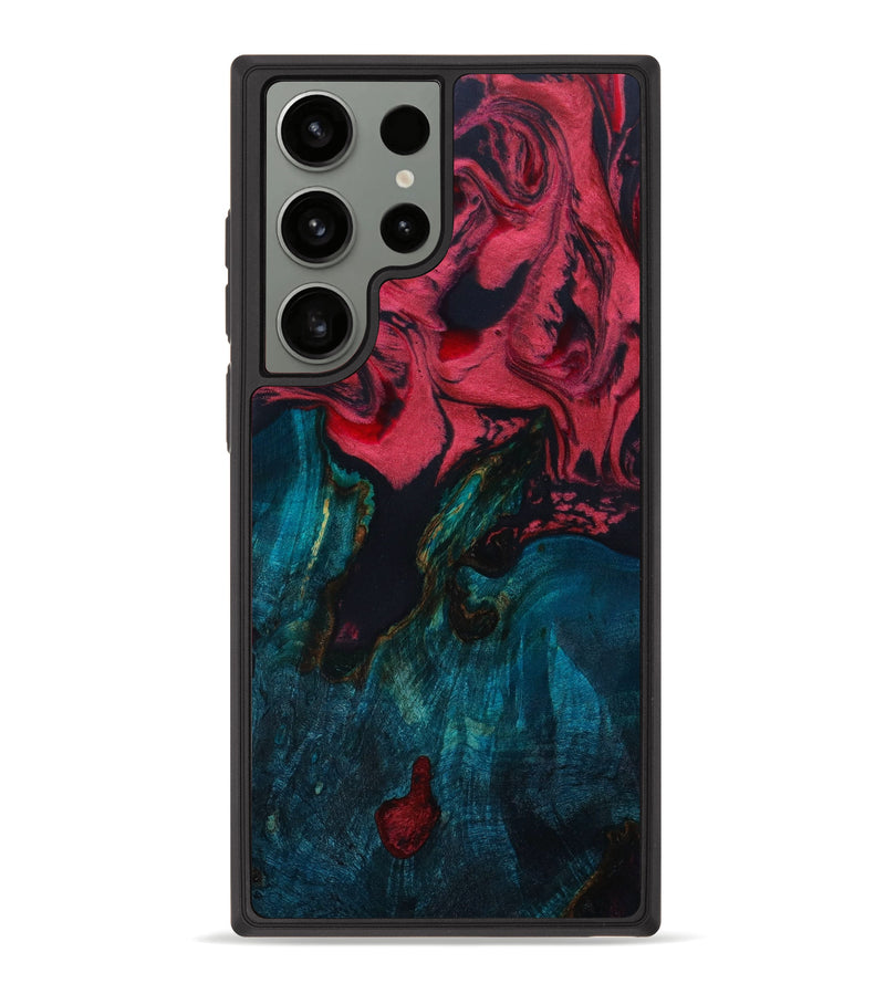 Galaxy S23 Ultra Wood+Resin Phone Case - Joe (Red, 647520)