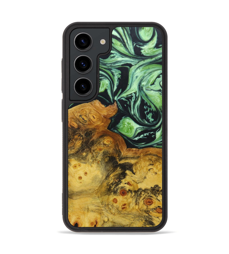 Galaxy S23 Wood+Resin Phone Case - Lora (Green, 635338)