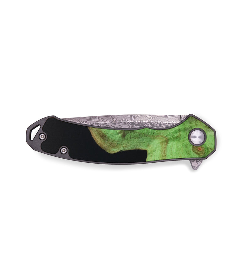 EDC Wood+Resin Pocket Knife - Irma (Black & White, 636938)