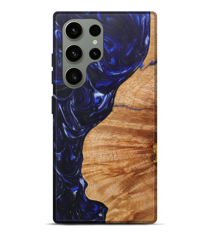 Galaxy S23 Ultra Wood+Resin Live Edge Phone Case - Santos (Blue, 624463)