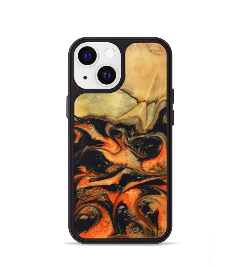 iPhone 13 mini Wood+Resin Phone Case - Brendan (Lava, 625009)