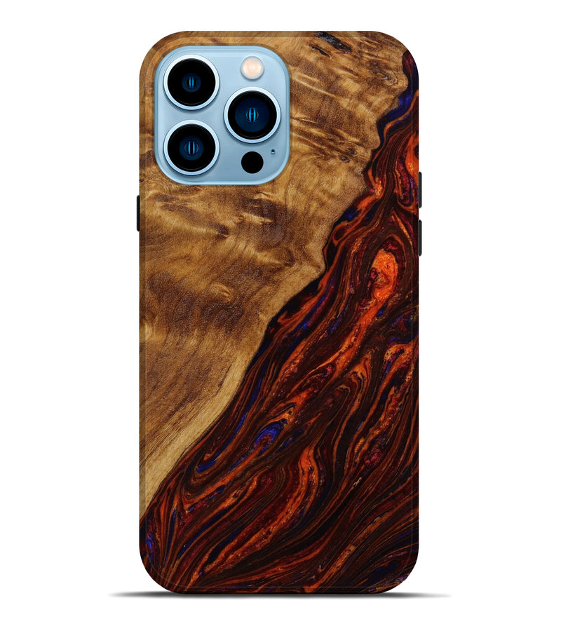 iPhone 14 Pro Max Wood+Resin Live Edge Phone Case - Candy (Artist Pick, 646926)