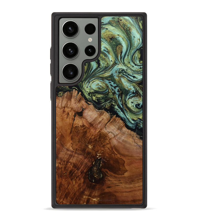 Galaxy S23 Ultra Wood+Resin Phone Case - Jackson (Green, 644739)