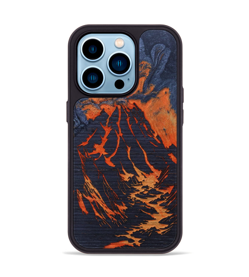 iPhone 14 Pro Wood+Resin Phone Case - Izayah (Lava, 626311)