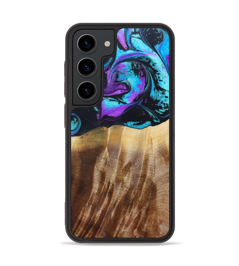 Galaxy S23 Wood+Resin Phone Case - Lotty (Purple, 633888)