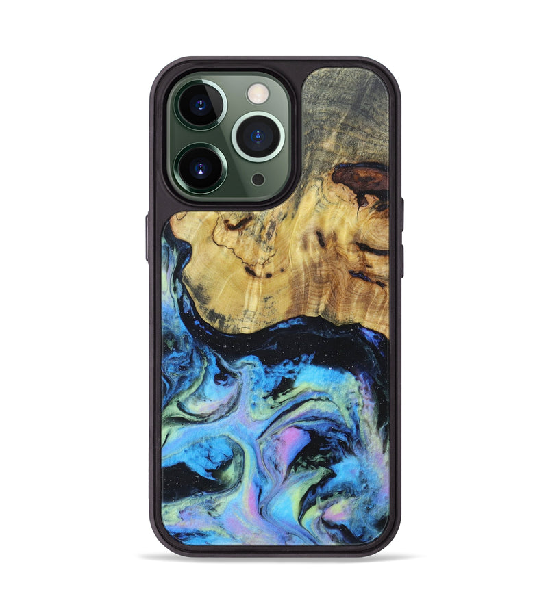 iPhone 13 Pro Wood+Resin Phone Case - Justina (Aurora, 617698)
