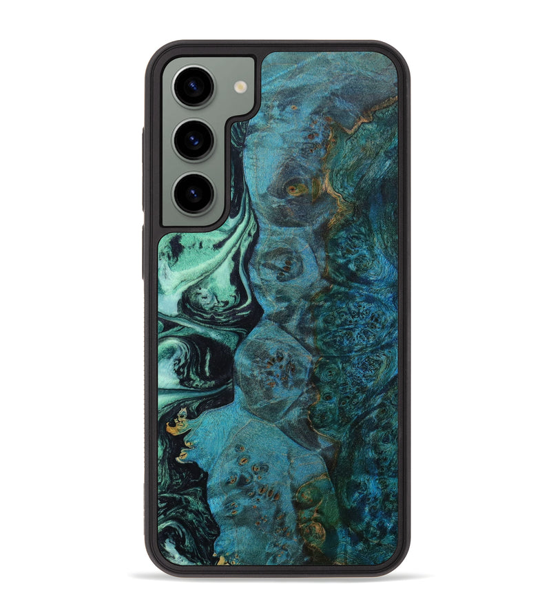Galaxy S23 Plus Wood+Resin Phone Case - Zane (Green, 646407)