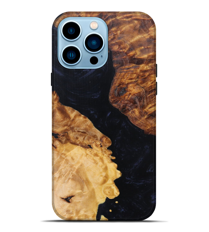 iPhone 14 Pro Max Wood+Resin Live Edge Phone Case - Alpine (Artist Pick, 607269)