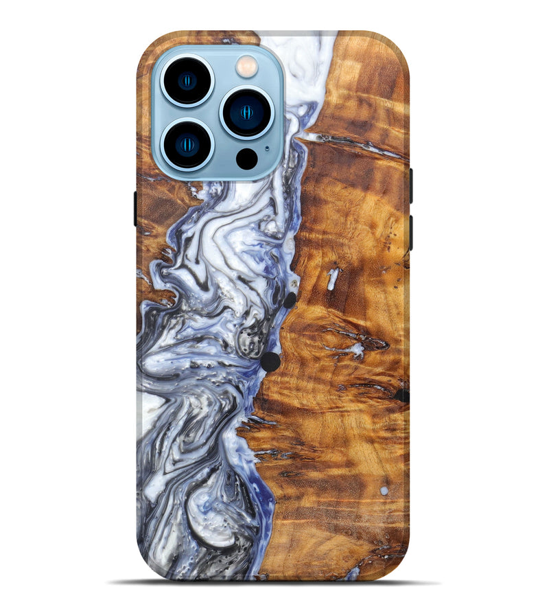 iPhone 14 Pro Max Wood+Resin Live Edge Phone Case - Fran (Artist Pick, 606759)