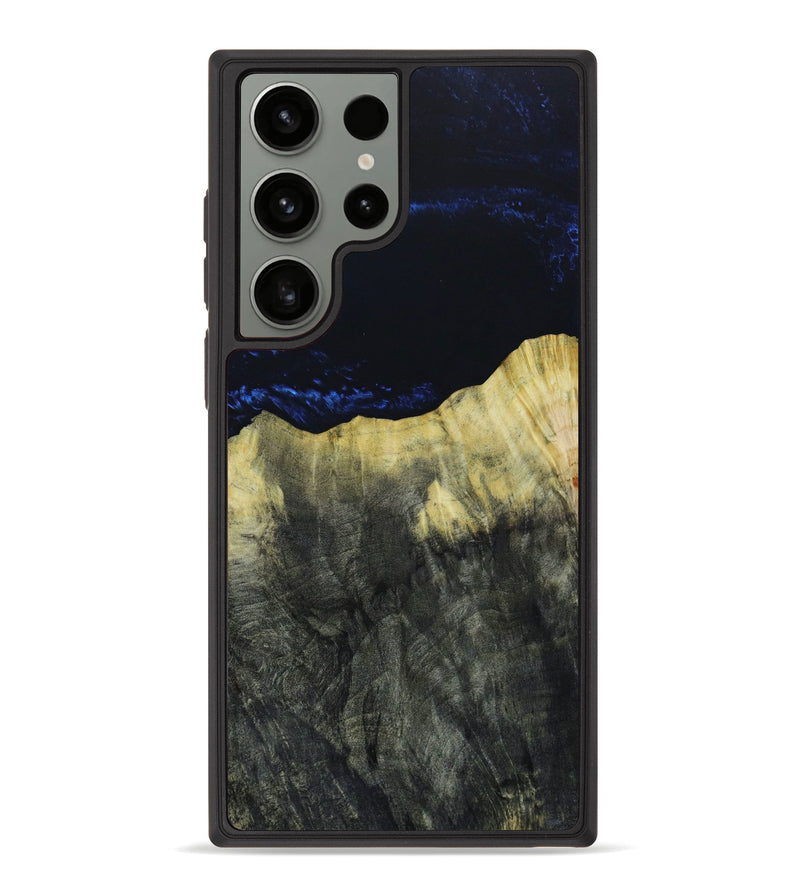Galaxy S23 Ultra Wood+Resin Phone Case - Tyra (Black & White, 647855)