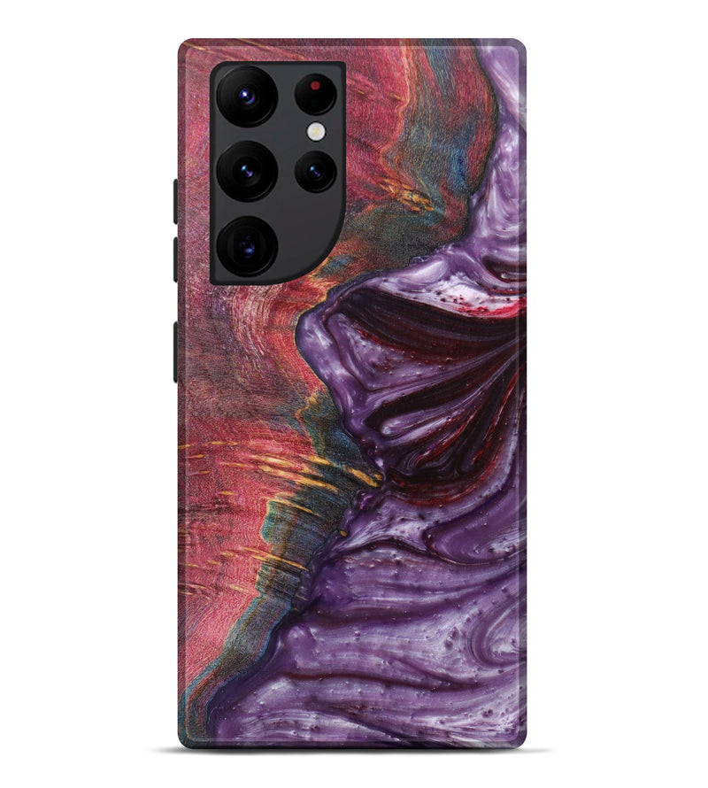 Galaxy S22 Ultra Wood+Resin Live Edge Phone Case - Vincent (Purple, 616688)